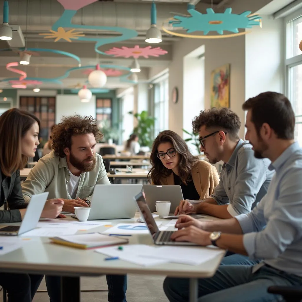 Equipo colaborando en una reunión estratégica